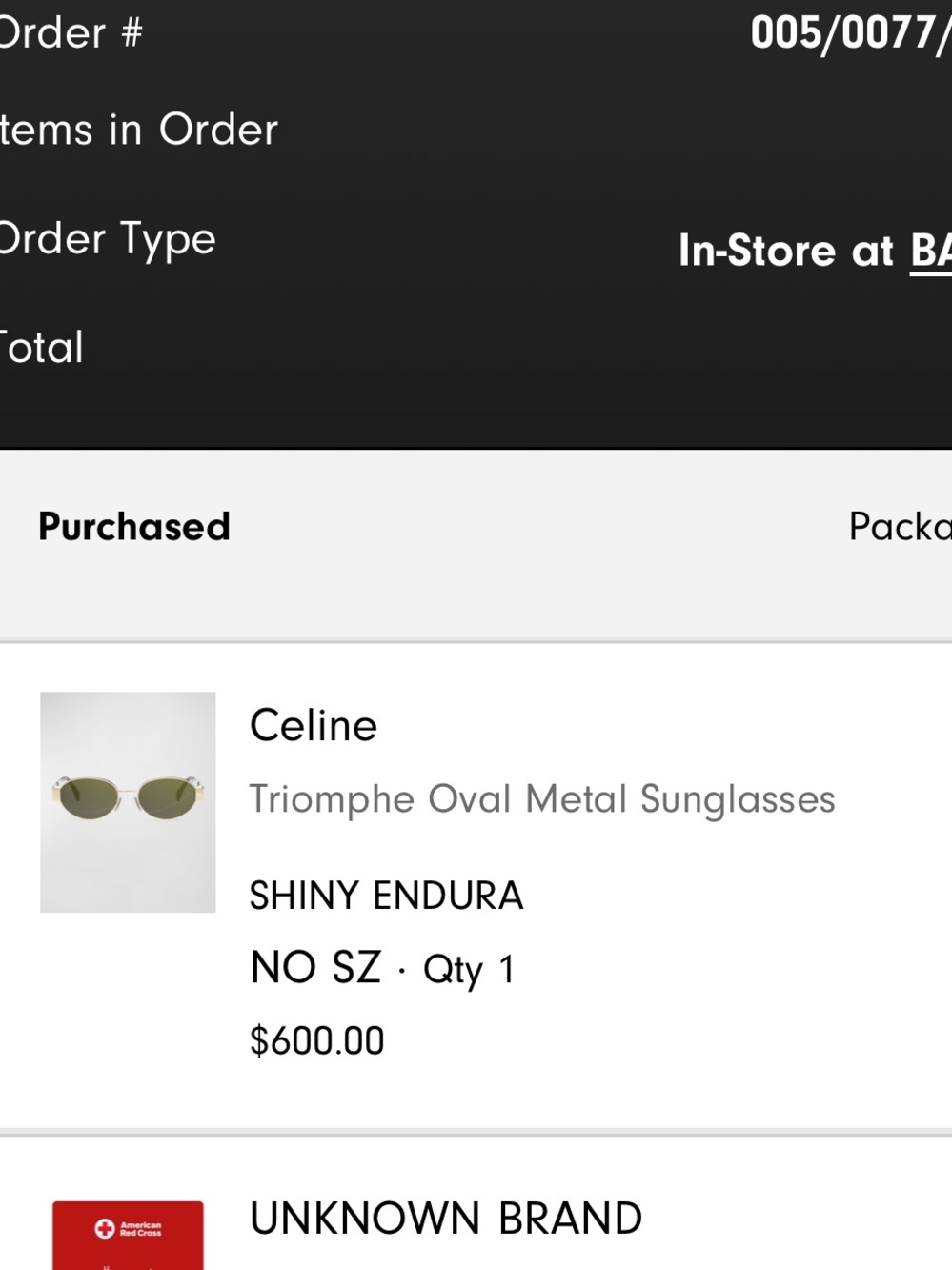 Celine Triomphe Oval Metal Sunglasses in Shiny Endura - Picture 7 of 7
